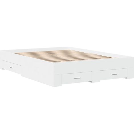 Cama con cajones madera de ingeniería blanco 120x200 cm vidaXL