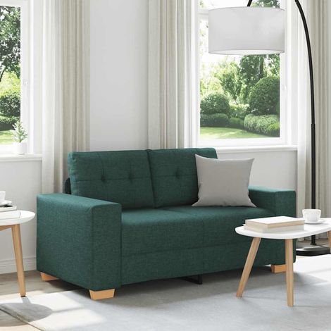 Loveseat Sofa Dunkelgrün 160x77x82 cm Stoff