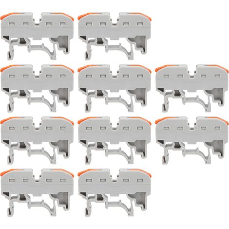 10Connecteurs à levier à ressort PCT-211 pour rail DIN, bloc de jonction de câble 10 pièces (1/5)