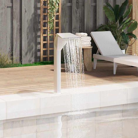 vidaXL Fuente de piscina de acero inoxidable 50x30x90 cm plateada (1/5)