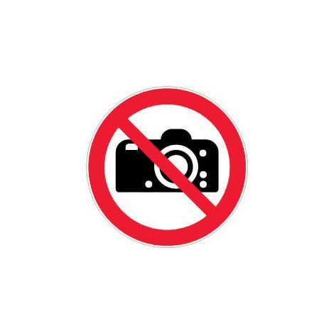 Panneau Appareil photo interdit - Rigide Ø80mm - 4020457