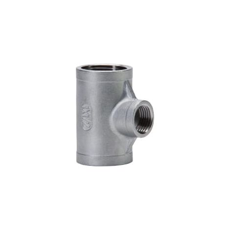 ES T-Stück 90° reduziert Edelstahl V4A, allseitig IG, Typ 130 1 x 1/2 x 1 Zoll (1/4)