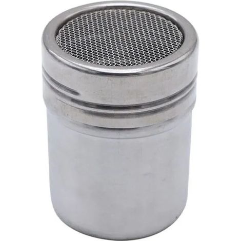 Lot de 2 shakers à sucre en acier inoxydable avec couvercle, shaker à mailles fines pour bicarbonate de soude, cacao, fécule de maï (1/4)