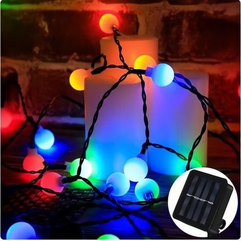 Guirlande Lumineuse Solaire - 100 Led - 12 M - Étanche - 8 Modes D'éclairage - Pour Jardin Terrasse Extérieur (1/5)
