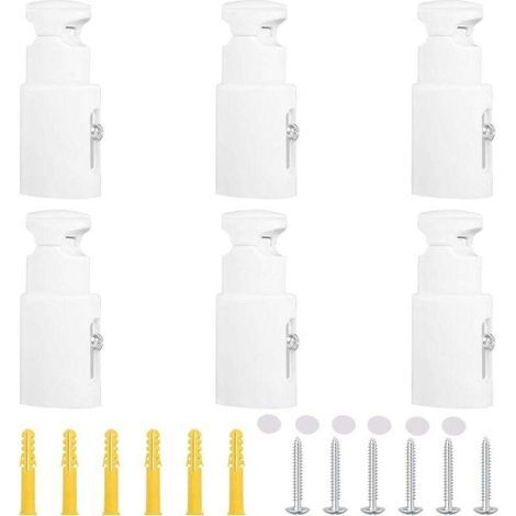 Ensemble de 6 porte-serviettes, support de radiateur en fonte, support de radiateur réglable, convient aux radiateurs de salle de bain droits ou courbes (1/4)