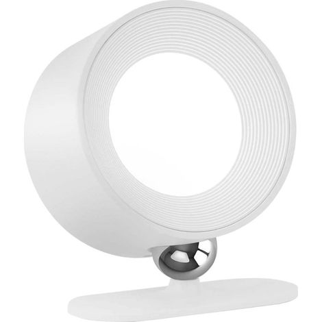 Lampe murale tactile rechargeable USB, 3 niveaux de luminosité, 3 températures, rotation magnétique à 360°, noire, 1 pièce (1/5)