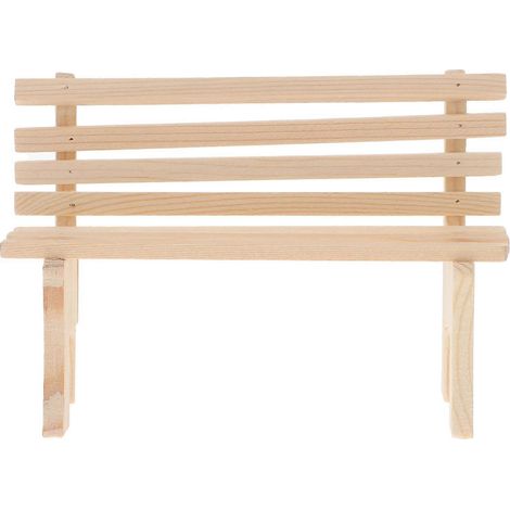 Modèles miniatures de bancs en bois, bancs de parc miniatures, accessoires pour maisons de poupées-13X8.8X5CM (1/3)