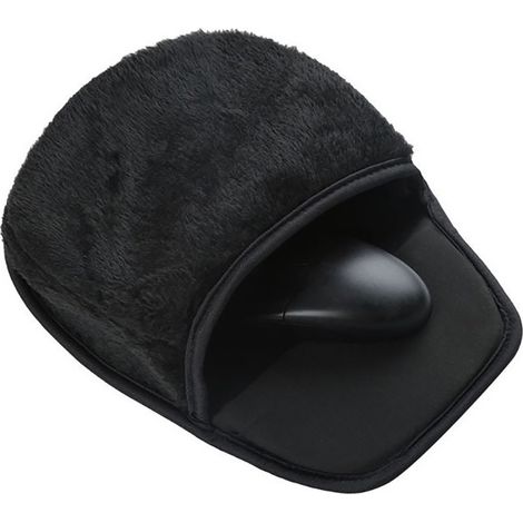 Tapis de souris chauffant USB, hiver moelleux, repose-poignet réchauffe-mains, pour ordinateur bureau maison travail (1/5)