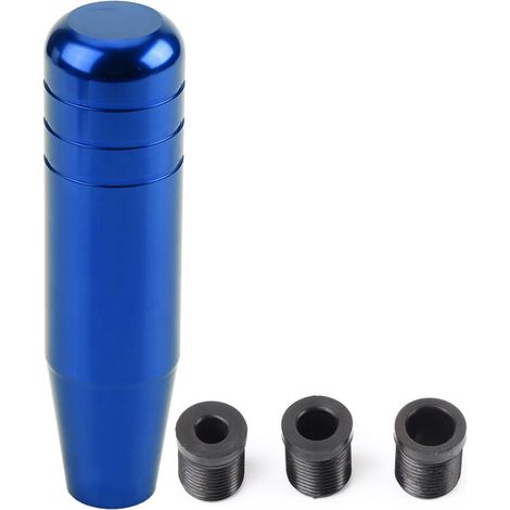 Pommeau de levier de vitesse manuel universel en alliage d'aluminium pour voiture, levier de vitesse 13cm bleu (1/5)
