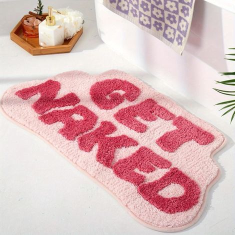 Tapis de sol imprimé 1 pièce, tapis de cuisine absorbant séchage rapide, tapis d'entrée antidérapant super doux pour salle de bain, chambre à coucher, salon, décoration maison Rose 5080cm (1/5)