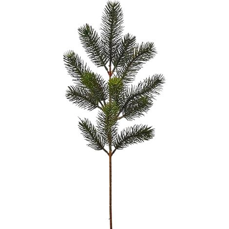 Ramo decorativo con foglie aghiformi decorazione natalizia per albero h 50 cm (1/2)