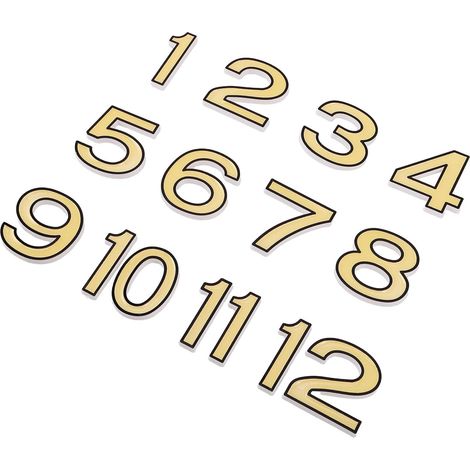 Ensemble de Chiffres Lumineux pour Horloge Suspendue en Plastique Jaune, Facile à Lire, Accessoires Modernes pour Décoration de Salon et Chambre (1/5)