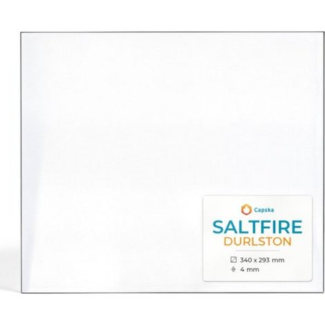 Vitre Saltfire DURLSTON - Verre Rectangle pour poêle à bois - 340 x 293 mm (L1 x H1) - 4 mm (1/5)