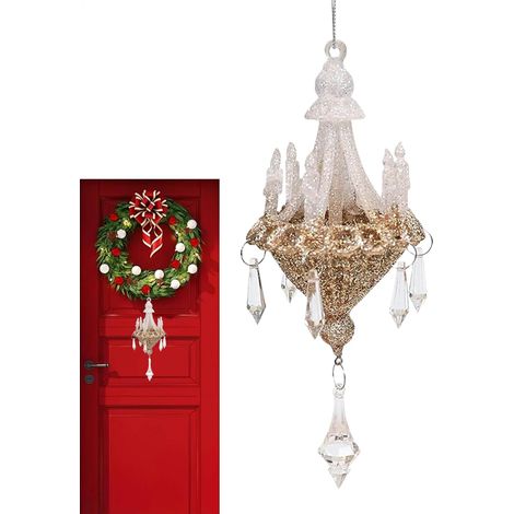 Lustre pour Arbre de Noël - Suspension Décorative Cristalline pour Fêtes  Ornements Saisonniers avec Cordon pour Jardin Balcon Porte - Décoration Murale Porte Balcon Ferme Restaurant (1/5)