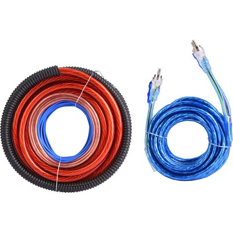 2800-W-Auto-Verstärker-Set, 4 Anzeigen, Subwoofer-Verkabelung, Lautsprecherkabel, Einbausicherung (1/5)