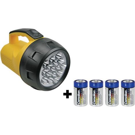 Leistungsstarker Handscheinwerfer mit 16 hellen LEDs, wetterfeste Arbeitsleuchte