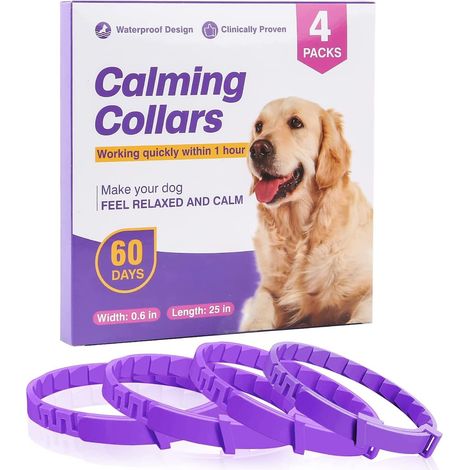 Beruhigungshalsbänder für Katzen und Hunde - 4er-Pack, lila. (1/4)