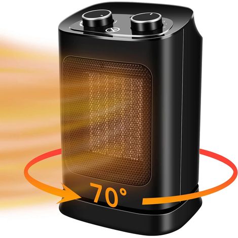 ZOLGINAH Radiateur soufflant, radiateur électrique 1800 W pour la maison, radiateur silencieux à faible consommation d'énergie pour la pièce, le bureau, 70 oscillations (1/5)
