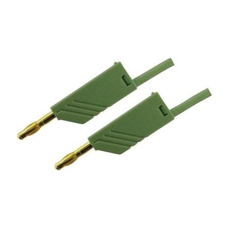 Hirschmann Test & Measurement MLN 100/2,5 GN Cavo di misura Spina a banana 4 mm Spina a banana 4 mm 1.00 m Verde 1 pz.