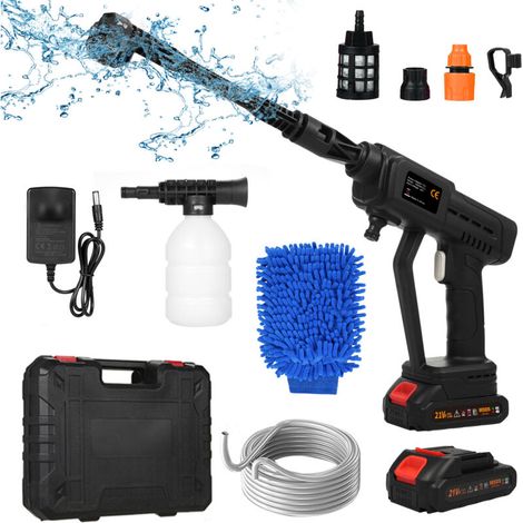 21V Cordless High-Pressure Cleaner, 35 bar with 8000mAh Batteries, Foam Sprayer, 6-in-1 Multi-Purpose Nozzle for Cleaning and Watering (1/5)