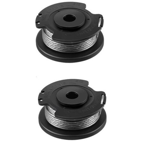 Lot de 2 bobine de rechange compatible Bosch ART 23/26/2300, pour tondeuse à gazon, avec capuchon (1/4)