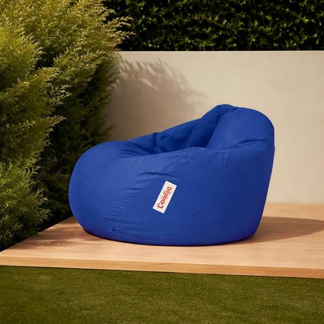 Pouf poire XXL extérieur bleu ARTA (1/5)