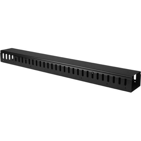 StarTech.com Pannello Gestione Cavi Orizzontale per Armadi Rack 20U - Sistema gestione Passacavi con ganci (CABLE MANAGEMENT DUCT 3FT - SERVER RACK VERTICAL FINGER SLOT) (1/4)