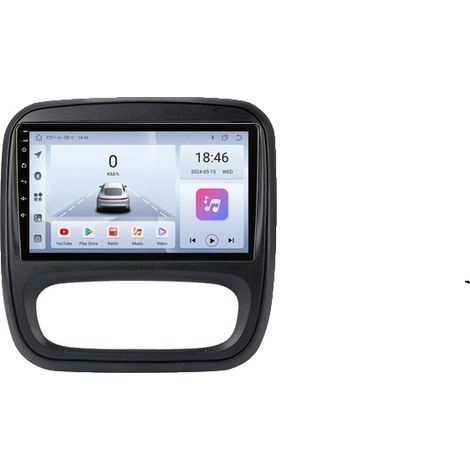 Autoradio, display, funzionalità touchscreen, compatibile con Renault Trafic 3 2014-2021 e Opel Vivaro B 2014-2018, GPS, 2GB + 64GB, telecamera AHD (1/2)