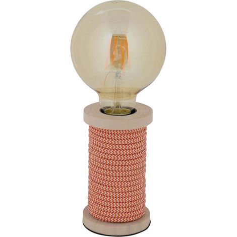 Tischlampe Tischleuchte Wohnzimmerlampe Retro Beistelllampe E27 orange H 12 cm (1/5)