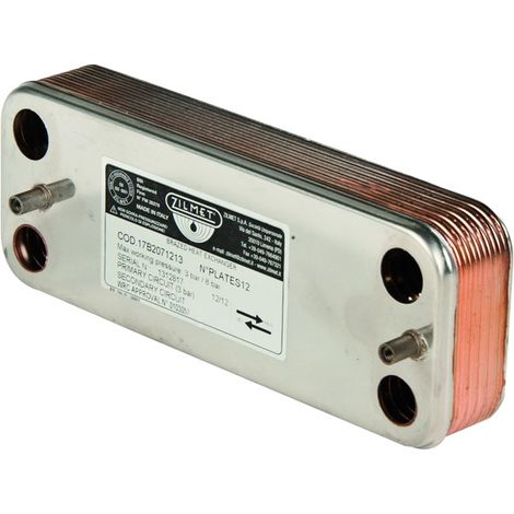 SCAMBIATORE SALDOBRASATO PER CALDAIA MURALE PIASTRE 12   ZILMET SPA