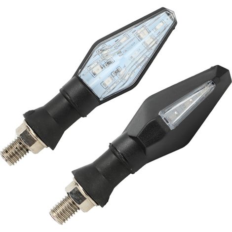Clignotant Moto 2 Pièces 12 LED Double Couleur pour Scooter Quad Accessoires (MK-024) (1/5)
