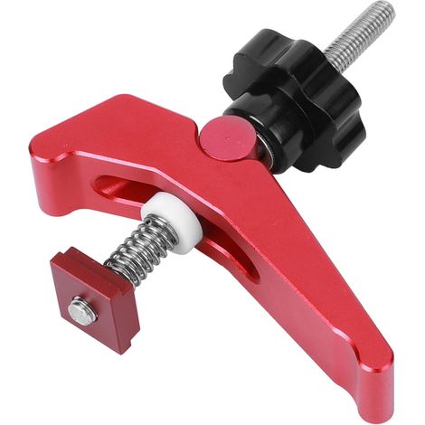 Outil de serrage fixe pour le travail du bois, à action rapide, en alliage d'aluminium, avec limiteur de positionnement de fente. (1/5)