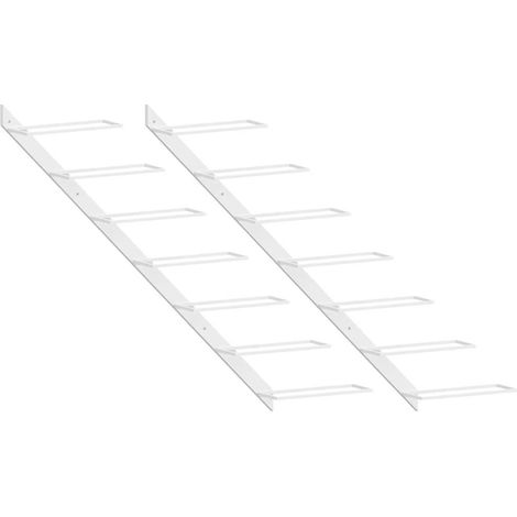 Botellero de pared para 7 botellas 2 unidades metal blanco vidaXL (1/5)