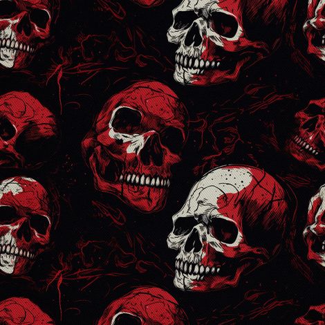 Tela Oxford decorativa para exteriores - Motivo de calavera I DX4161 (1/5)