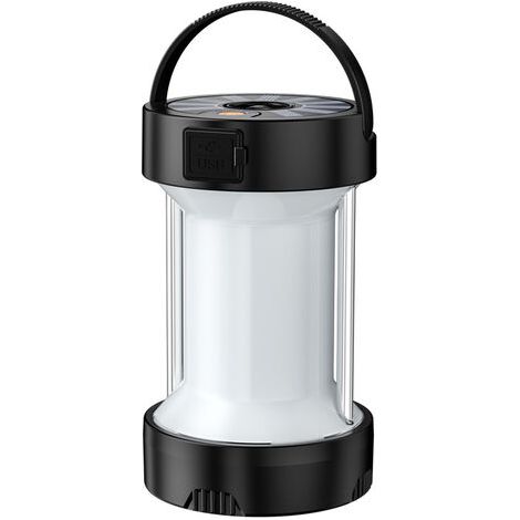 Lampe de tente pliable lampe de poche étanche camping en plein air pêche lumière lanternes portables (noir) (1/5)