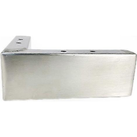 Pieds de canapé en acier inoxydable de 5,5 cm / pieds de support surélevés pour table de chevet / pieds en forme de L (argent brossé) (1/5)