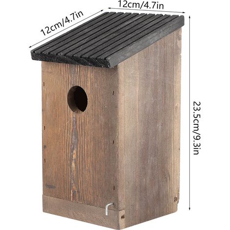 Nichoir suspendu en bois à monter soi-même pour perroquets, idéal pour la décoration de jardin. (1/5)