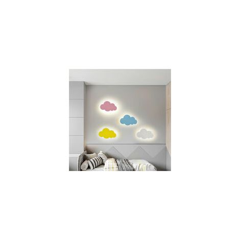 Applique - Lampe Nuage - Intérieur - Moderne - Abat-jour Acrylique avec Lumière LED Intégrée - Petit Nuage Blanc 23374cm Lampe Tricolore 1 pièce (1/2)