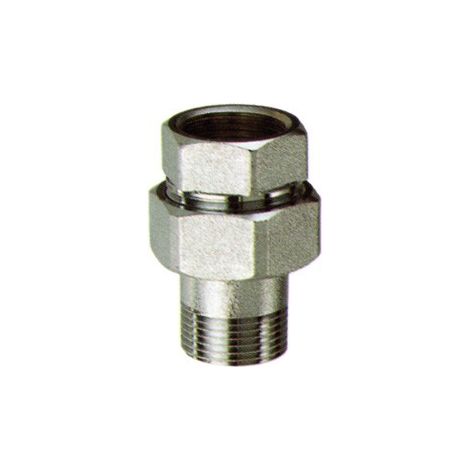 FAR 5150 Bocchettone Diritto Ø3/8" Maschio Femmina Cromato - 5150 38 (1/2)