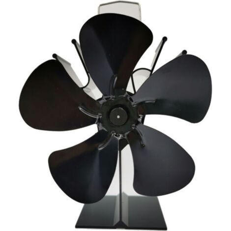 Ventilateur de poêle à bois à 5 pales War, sans électricité, fonctionnement silencieux (1/4)