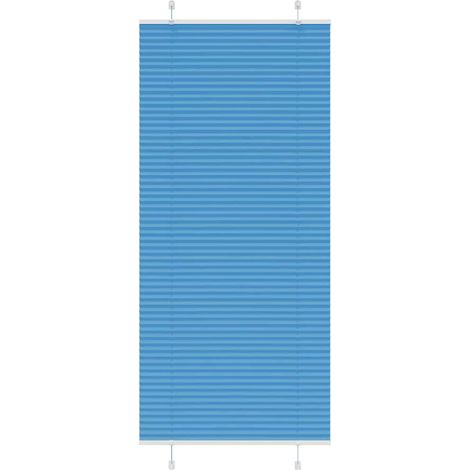 Plissee Blau 90x200 cm Stoffbreite 89,4 cm Polyester