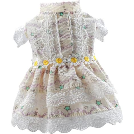 Floral Dog Dress, Clothes for Small and Medium Dogs, Soft Princess Dress for Pets, Perfect for Outings and Photoshoots (1/5)