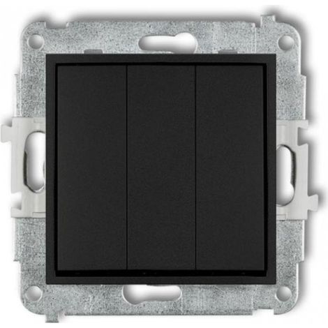 Mini conector triple negro mate 12MWP-7