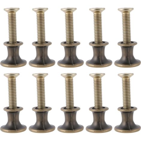 10 pomos de aleación con forma de seta estilo retro, de 12x11 mm, para joyeros y cajones. (1/4)