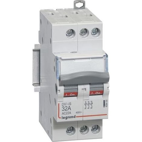 TAISHENGDA-406459 Dreiphasen-Modulschalter, 3-polig, 400 V – 32 A – 2 Module – Schraubklemmen, Legrand Dx³-is (1/5)