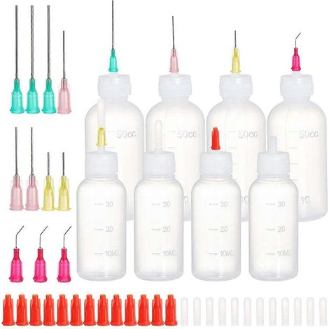 Flacon applicateur de colle à embout de précision, flacon seringue de 30 ml et 50 ml -- (1/5)