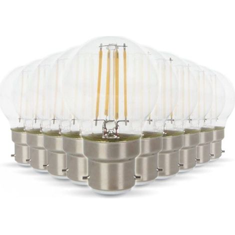 Lot de 10 Ampoules LED B22 G45 4W eq 40W 400lm Température de Couleur: Blanc chaud 2700K (1/4)