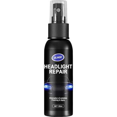 OUHOE Scheinwerferpflegespray - 50 ml (zum Entfernen von Kratzern, Polieren, Reparieren und Restaurieren von Scheinwerferabdeckungen) -- DE (1/5)