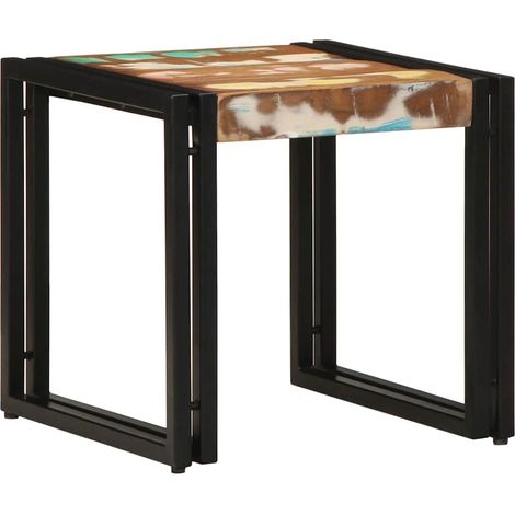 Table basse,Table d'appoint,Table de Salon 40 x 40 x 38 cm bois de récupération massif CFW60764 (1/5)