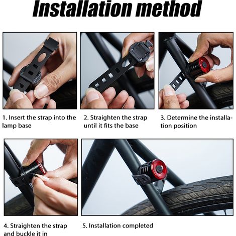 Batteriebetriebenes LED-Fahrradrücklicht, 3 Leuchtmodi, wasserdicht, Outdoor-Fahrradzubehör (1/3)
